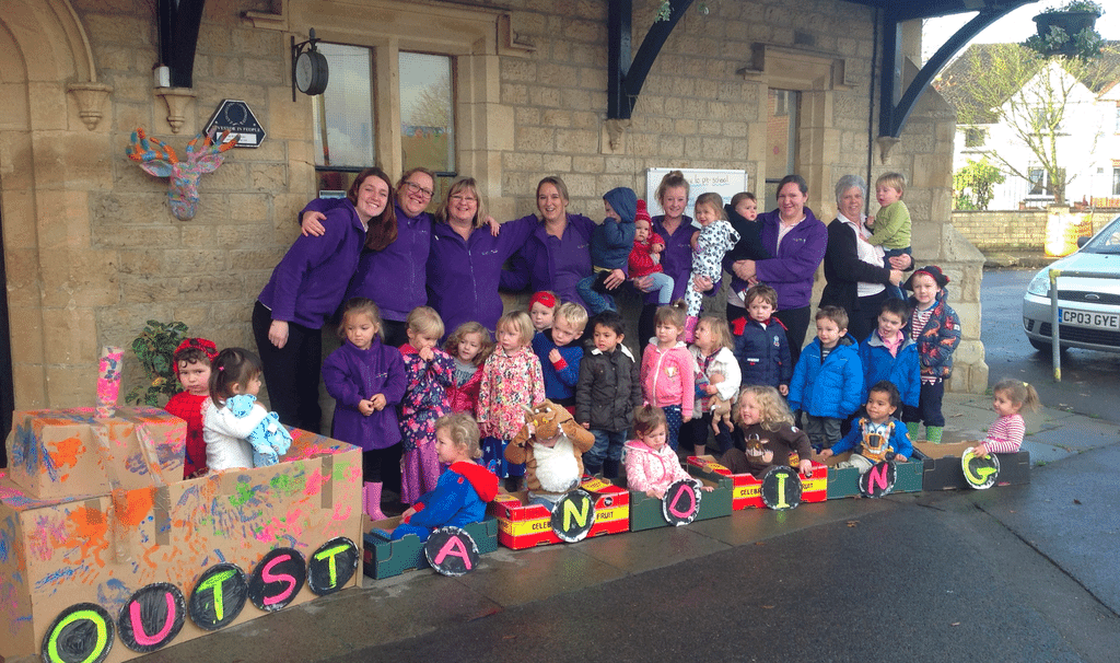 The Old Station Nursery team and children
