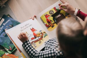 Nursery child reading
