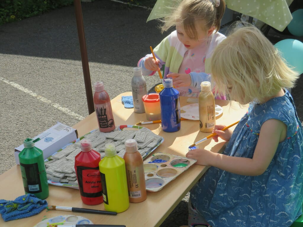 Nursery children painting
