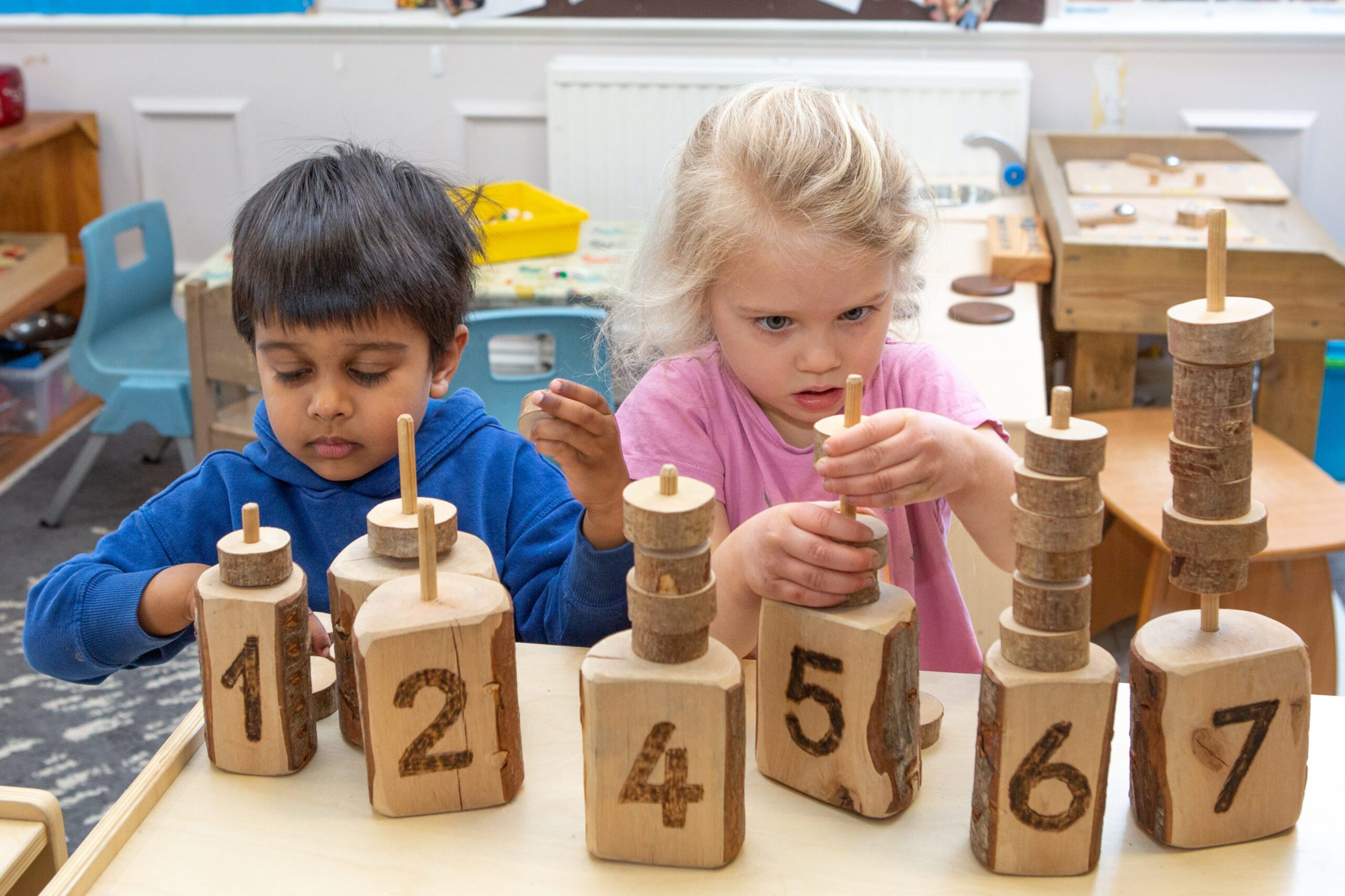 Children taking part in a number activity