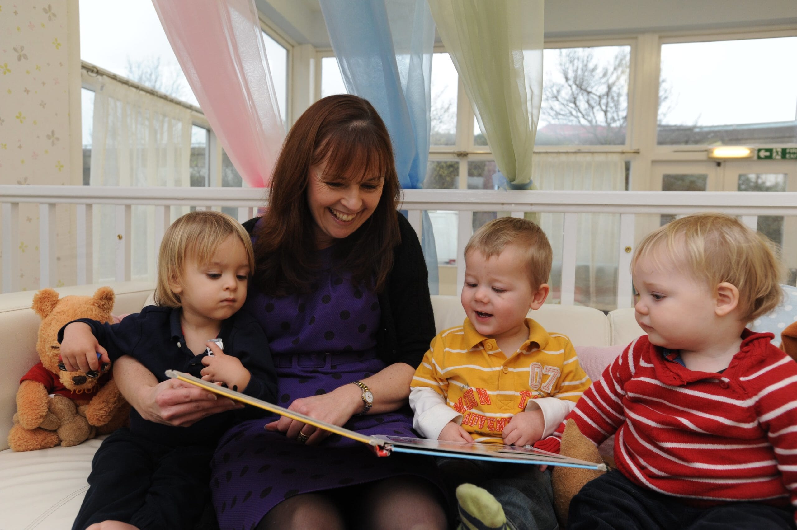 Sarah STEEL with three children