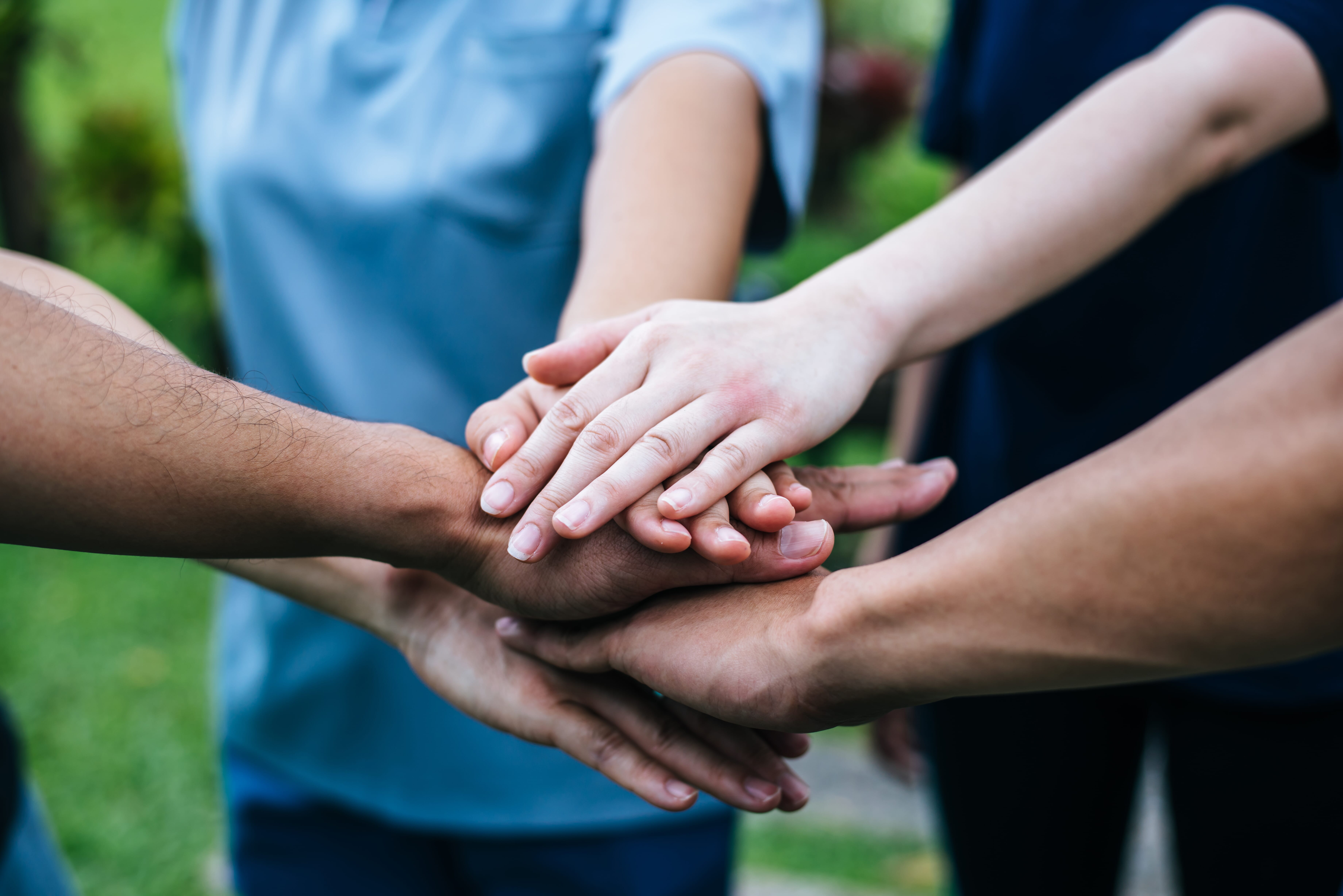Teamwork volunteering